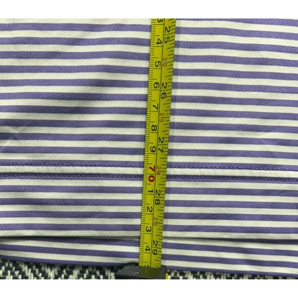 FootJoy FJ Men's Purple & White Striped Polo Shirt Size L - Picture 2 of 7